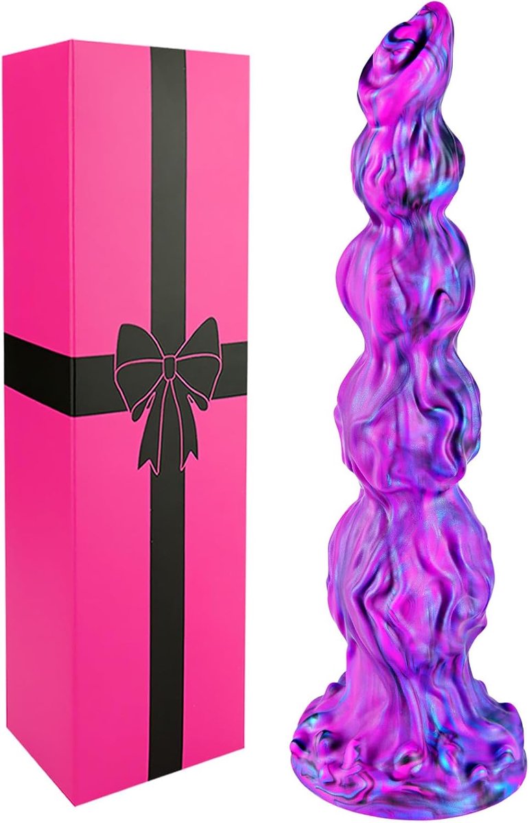 Anale monster dildo, 33 cm realistische fantasie draken dildo met 4 hondenknopen, siliconen zuignap verdikte XXXL gigantische G-spot knoop Dildo’s voor Vrouwen Mannen