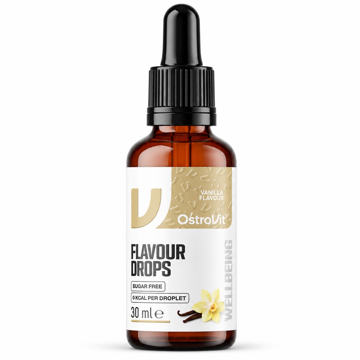 Flavour Drops Vanille 30 ml – Smaakdruppels – Zonder Toegevoegde Suiker – Vegan