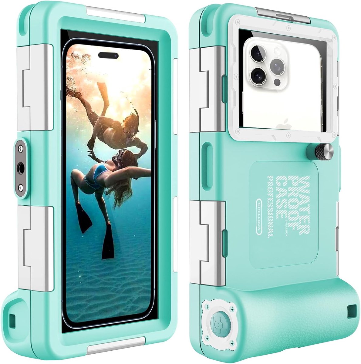 Waterdichte telefoonhoes 7,0 inch onderwater waterdichte mobiele telefoon waterbeschermhoes mobiele telefoon waterdicht zwemmen baden voor iPhone 17 Pro 17 Air 14 13 15 16 17 Pro Max Samaung S25 S24