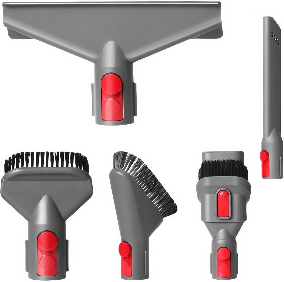 5 stuks stofzuiger accessoires-set voor Dyson, voor Dyson V7 V8 V10 V11 en V15, stofzuiger reserveonderdelen opzetstuk voor Dyson bestaande uit 3 borstelkoppen en 2 stofzuiger sproeiers