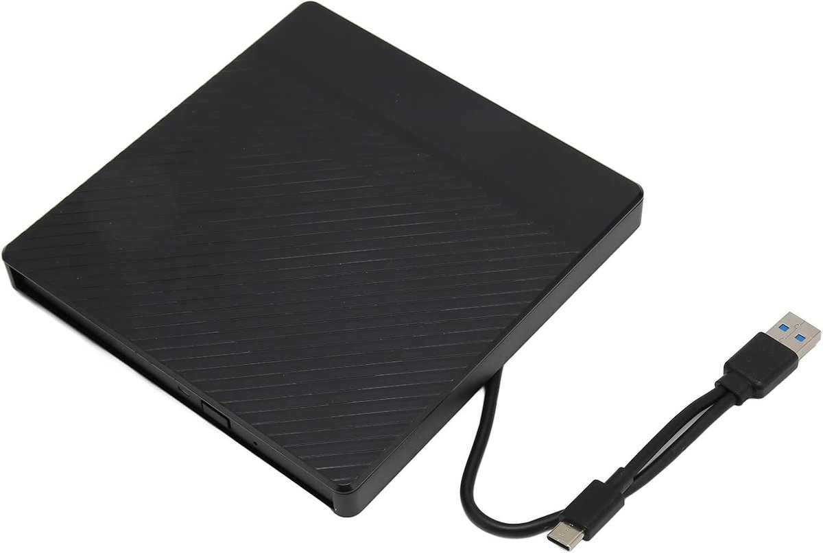 Dvd-station, USB 3.0 Type C Cd-brander Draagbare Cd-dvd-speler met Twee Poorten, Laptop Desktop Pc Cd-rom-schrijver Herschrijver 5 Gbps Overdracht voor Vista, Linux,