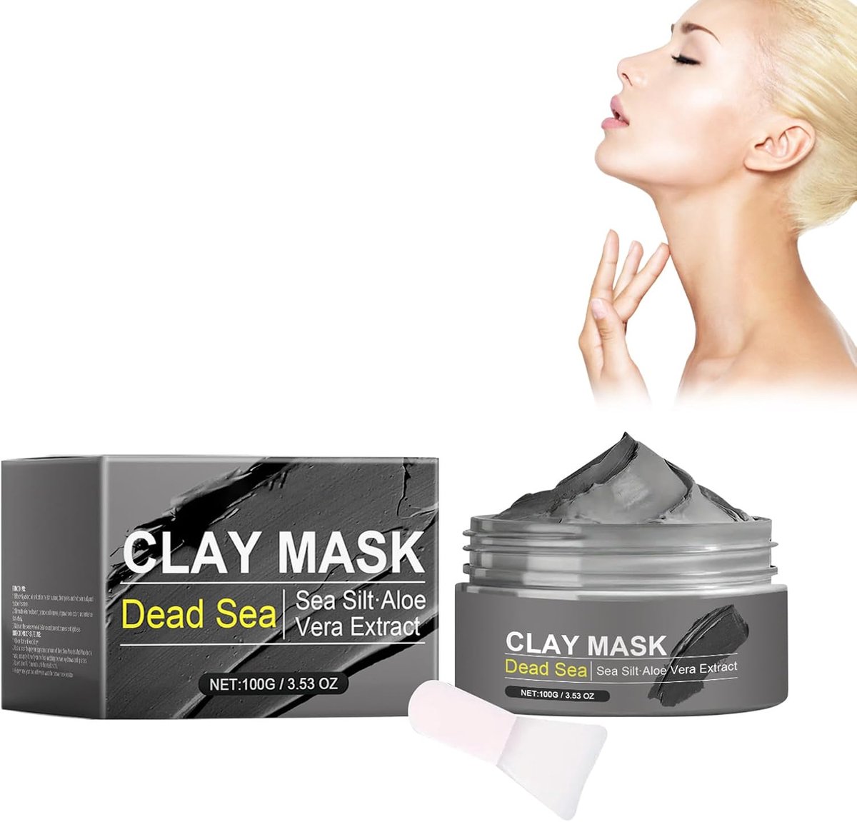 Zee moddermasker, Dressing Hydro masker, reinigend masker, hydrateert en reinigt de huid, poriëndiepe reiniging, oliecontrole, gladdere, stralendere huid, geschikt voor alle huidtypes