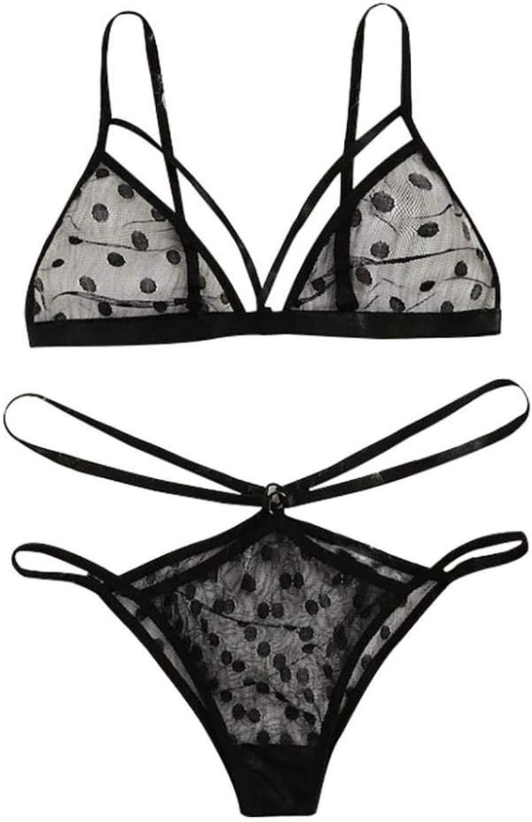 Lingerie & ondergoed Sexy Lingerie Vrouwen Transparant Ondergoed Beha G-String Nachtkleding Kostuum Hollow Out Set
