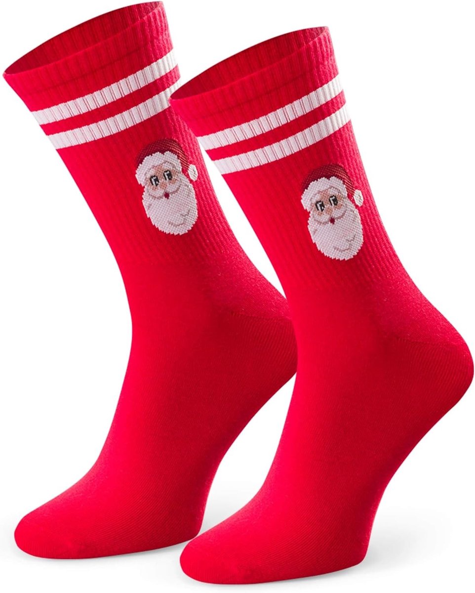 Grappige Sokken - Rood/witte strepen - 38-40 - Katoenen en Comfortabele Sokken - Voor Unisex