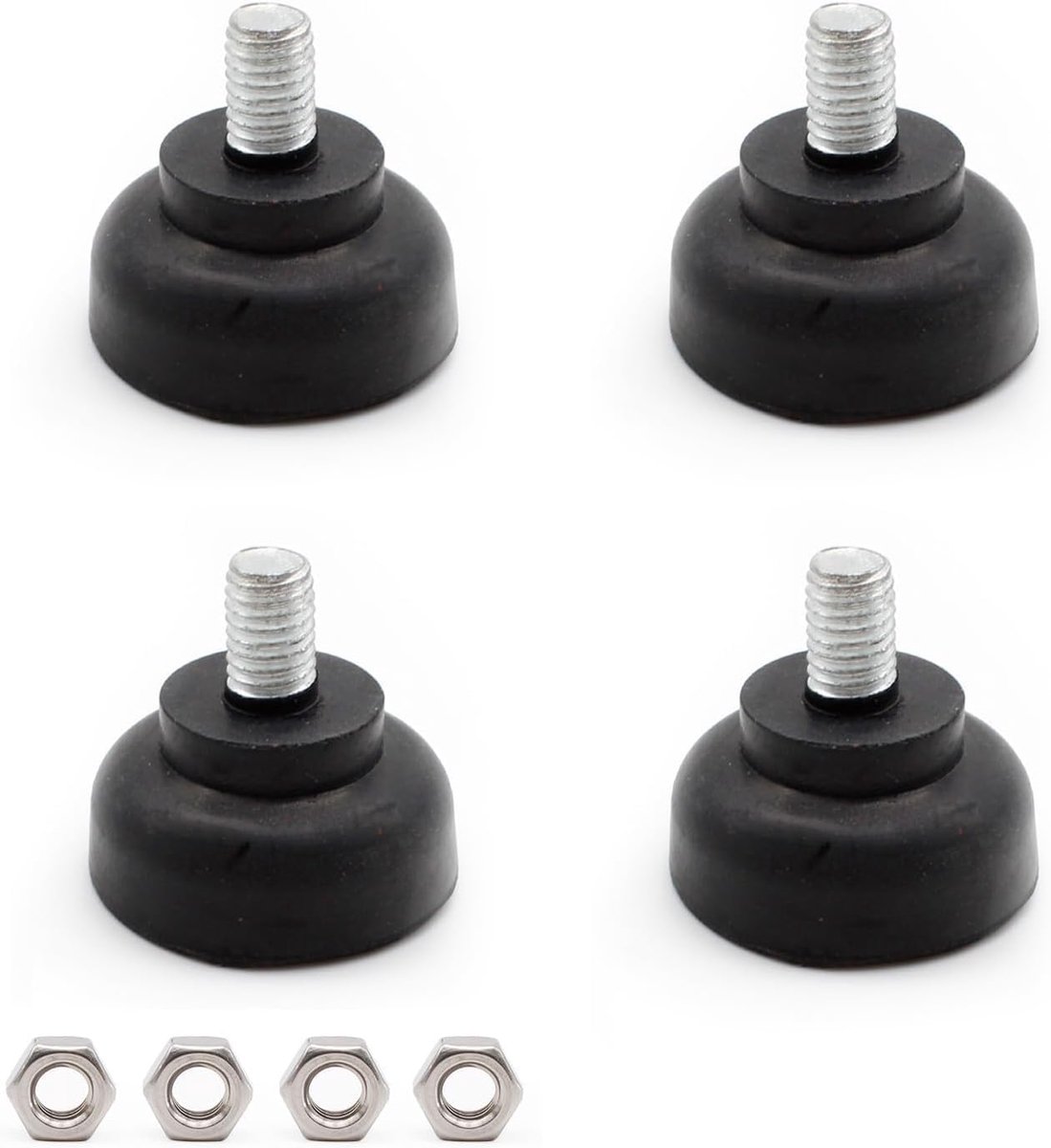 0XBIT Rubber Buffer M8 Screwable Adjustable Feet M8 with Nuts Scratch-Resistant and Non-Slip Shock-Absorbing Buffer - ShopVlot