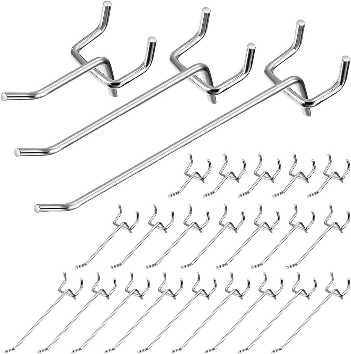 SnelShoppen - Hole Wall Hooks 50pcs, Perforated Sheet Tool Wall Hooks, Hangaccessoires voor Gereedschap, Variabele Maten, Ideaal voor Garage, Keuken,