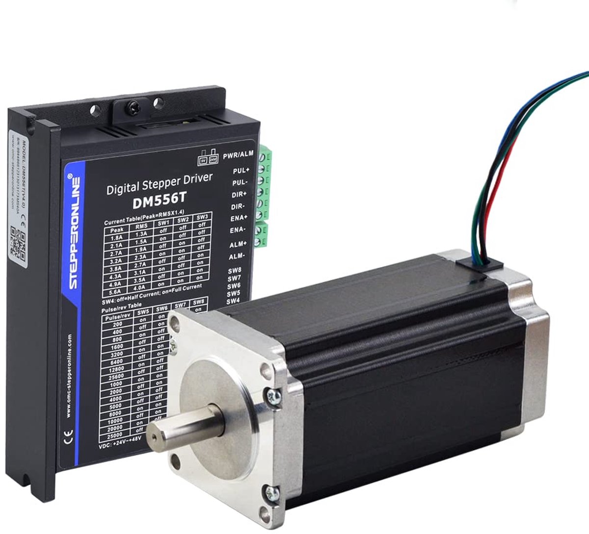 Stepper Motor CNC Kit 3.0Nm - Nema 23 4.2A - Digitale Motor Driver - Perfect voor CNC Graveren - ShopVlot