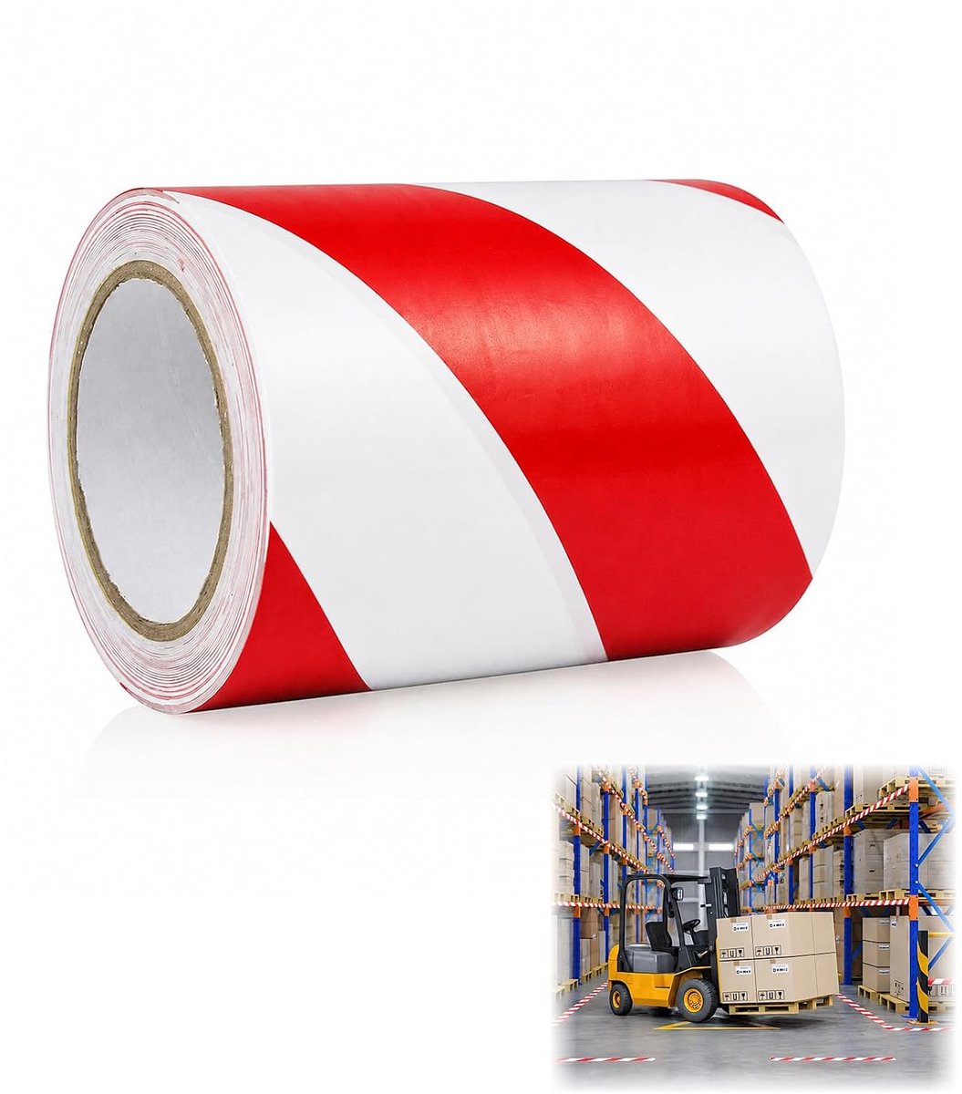 Tape geel zwart, 200 mm x 33 m, zelfklevende waarschuwingstape, vloermarkeringen - ShopVlot