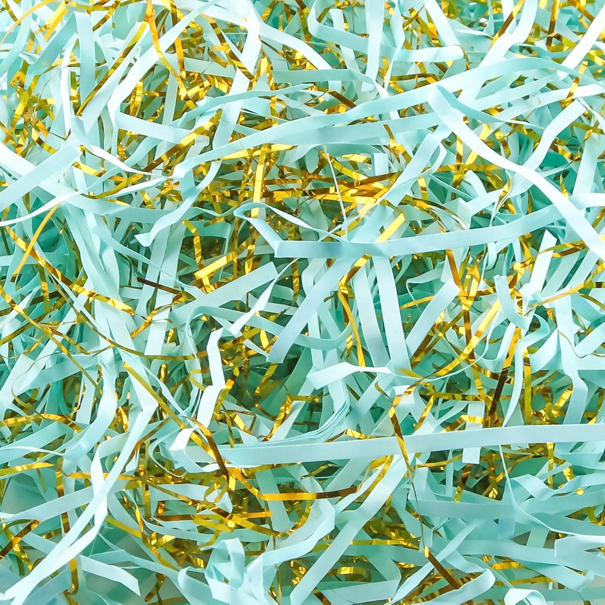 Geschenkverpakking vulmateriaal 300 g - wit en goud - versnipperd papier - voor stijlvolle cadeaupresentatie - ShopVlot