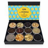 Gin & Vodka Botanicals Set - Zelf Gin Maken met 12 Gin Kruiden + 2 Recepten - Cocktail Geschenkset