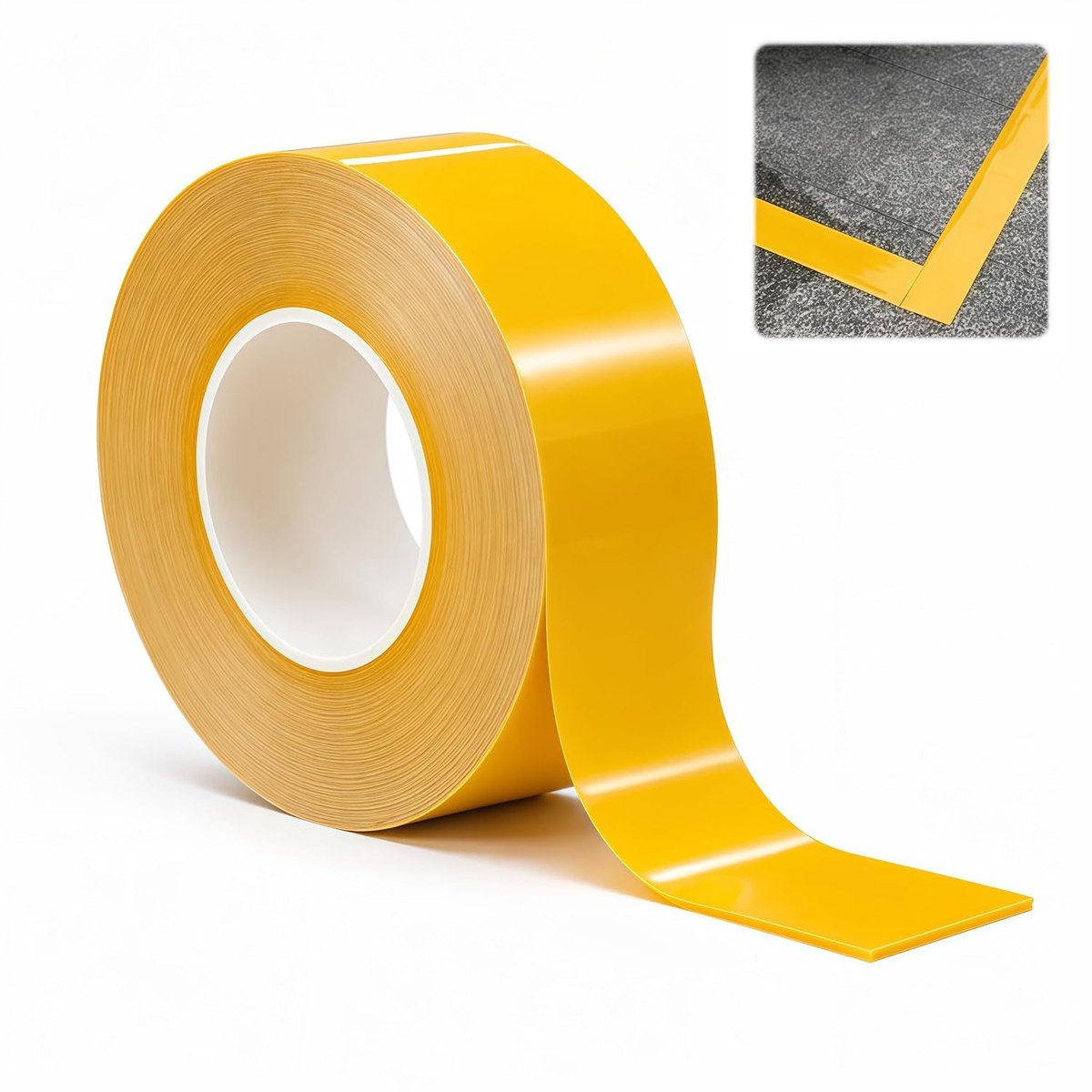 Vloermarkeringstape 30 m - Geel 5 cm breed - Extra dik 1,1 mm - Duurzaam en robuust - ShopVlot