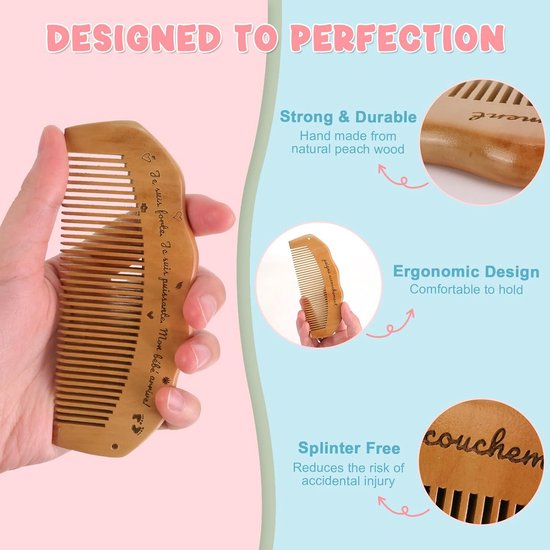 birth comb,weëenkam,birth comb,wooden comb - ShopVlot — afbeelding 2