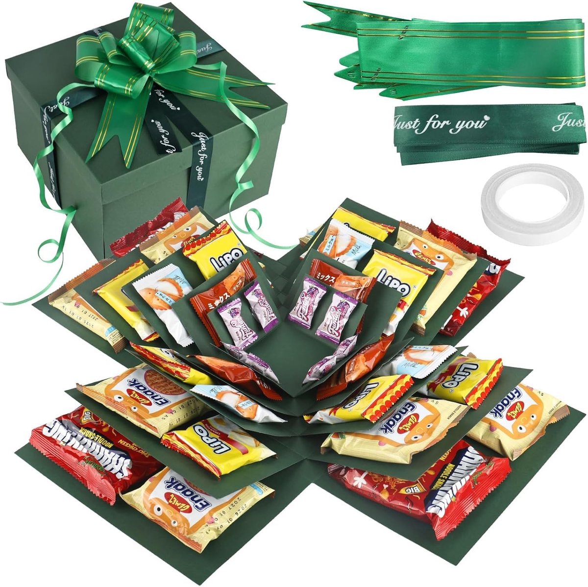 Verrassingsdoos 5-laags - zwarte explosiedoos - creatief DIY - verrassing voor Valentijnsdag - ShopVlot