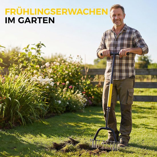 Gazonbeluchter – Verticuteermachine – Met 15 power-spikes — afbeelding 3