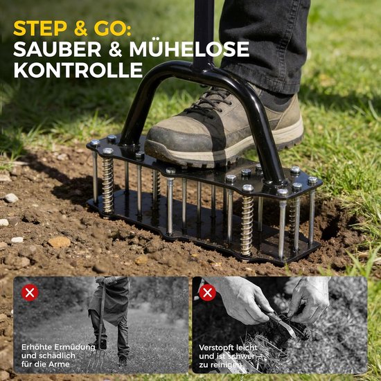 Gazonbeluchter – Verticuteermachine – Met 15 power-spikes — afbeelding 2