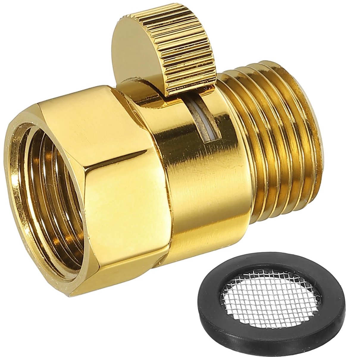 QUARKZMAN Waterstroomregelventiel, 1 stuks G1/2 inch afsluitventiel voor douchekop, waterdrukregelaar messing voor - ShopVlot