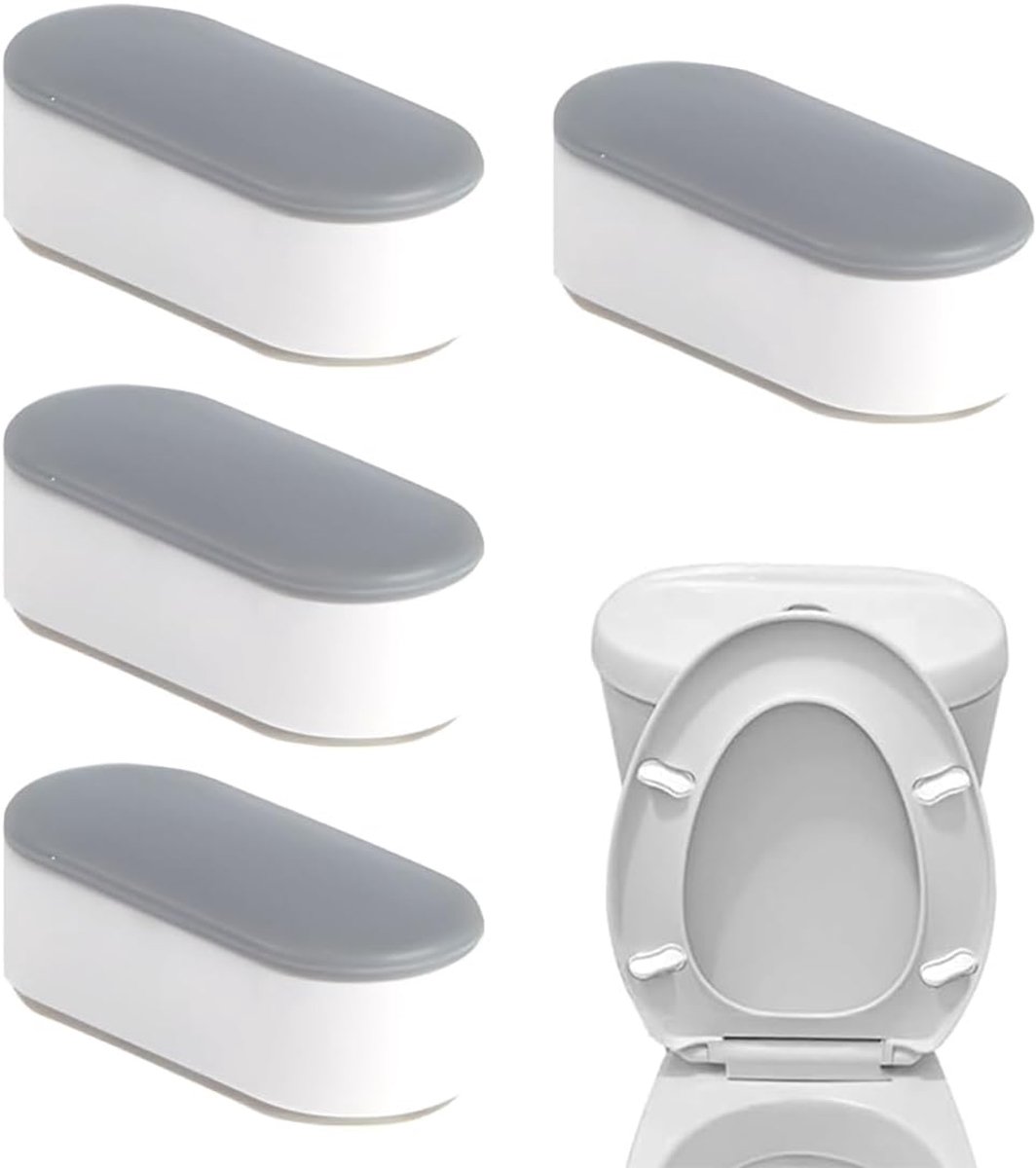 WeddHuis 4 stuks buffer voor wc-bril, universele stickers voor wc-bril, reserve-schokdemper, toiletdeksel - ShopVlot