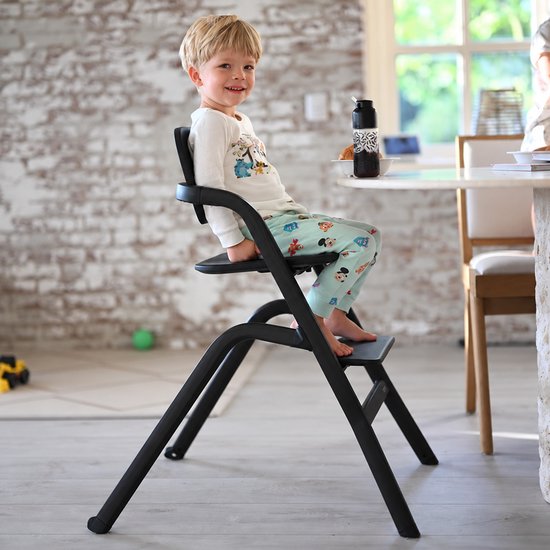 Deryan Curve Luxe Kinderstoel - Inclusief Wipstoel & Inlegkussen- Newborn Set - Meegroei Kinderstoel - Zwart van Deryan — afbeelding 4