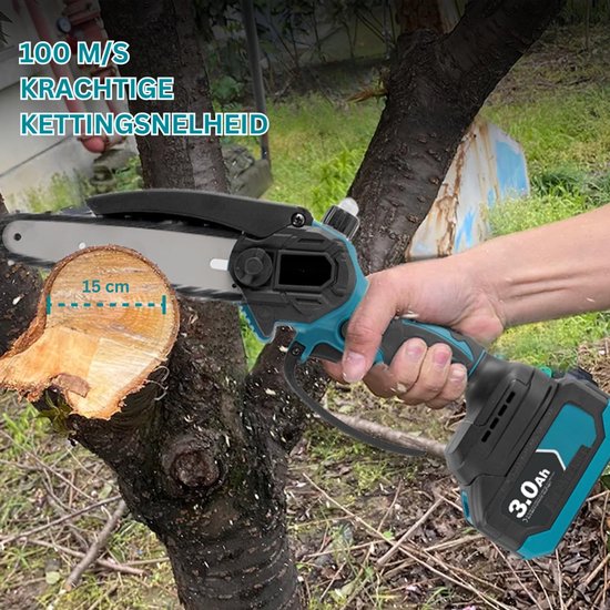 DYVNS® Takkenschaar Telescopisch - 4-in-1 Snoeiset - Mini Kettingzaag - Takkenzaag - Accu Snoeischaar - Uitschuifbaar — afbeelding 3