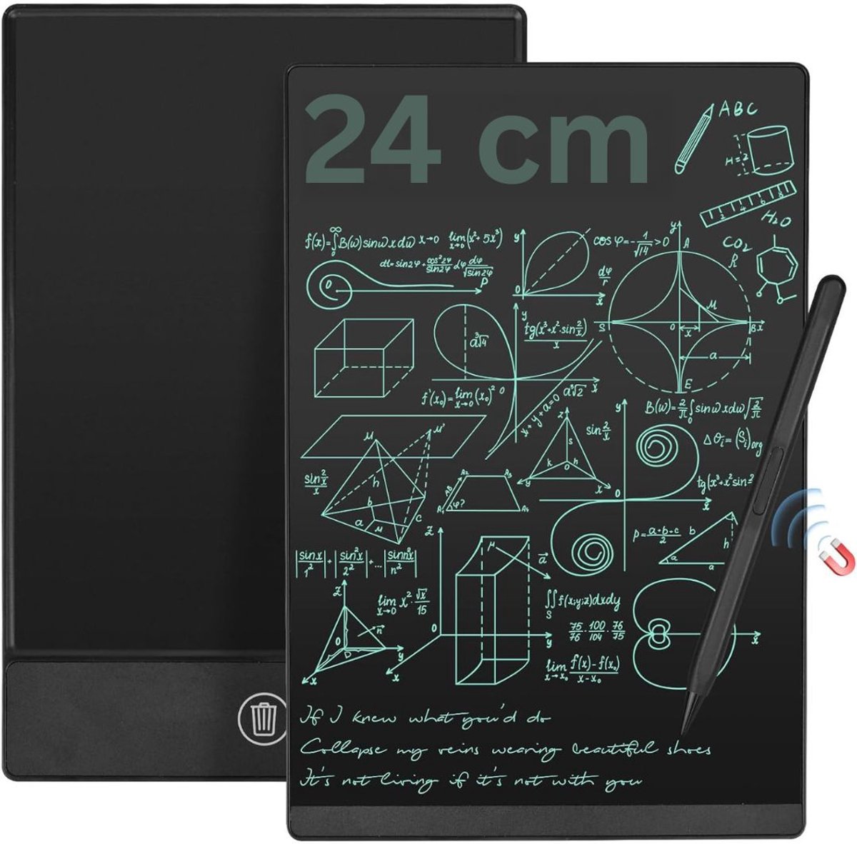 Image of DailySupplies® Digitaal Notitieblok - Paper Tablet - Schrijftablet voor Volwassenen -Zwart
