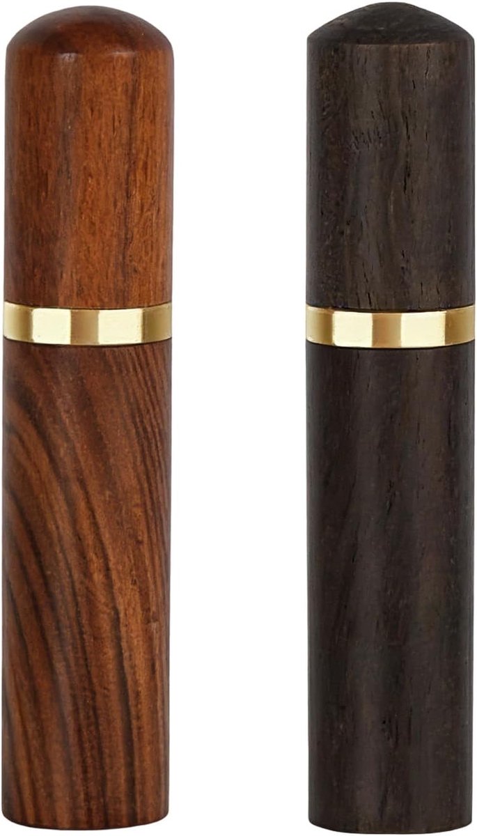 2 stuks draagbare mini-naainaalden opslag houten naalden etui tandenstokerhouder voor het opbergen van naalden, tandenstokers en kleine voorwerpen