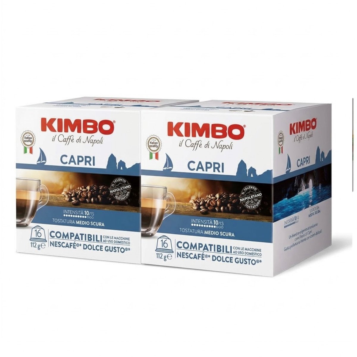 Kimbo il Caffe di Napoli Capri - Multipack - 32 (2x16) Koffiecups Compatibel met Nescafe Dolce Gusto