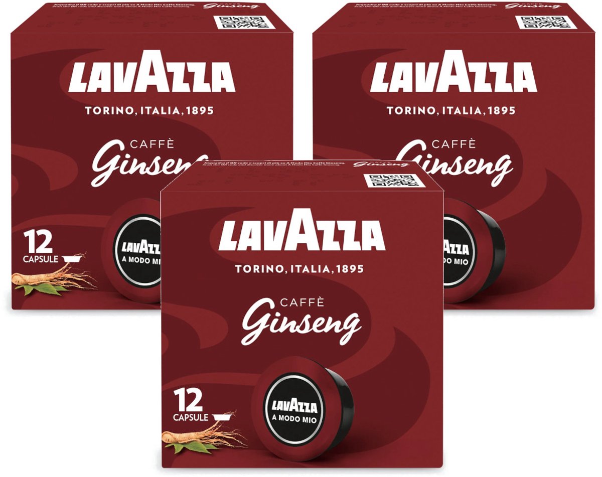 Lavazza Ginseng - Multipack - 36 (3x12) Koffiecups Compatibel met A Modo Mio