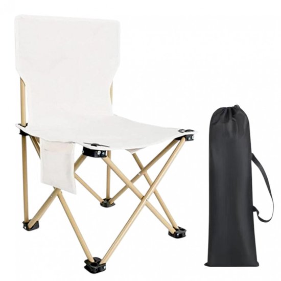 Kenz® - Visstoel - Beige - tot 130 kg - met Zijvak - Inklapbaar - Campingstoel - Vissen - Vissersstoeltje - Kampeerstoel — afbeelding 5