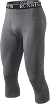 MEETYOO Compressie Broek, 3/4 Heren Compressie-Legging, Sport Sneldrogend Hardloopbroek, Basislaag Voor Trainen, Sneldrogend, Thermische, Voor Sportschool, Hardlopen, Joggen, Wandelen, Voetbalfietsen