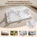 Geschikt voor bedden met 1-7 cm afstand tussen de bedrails. Past op de meeste bedden.
