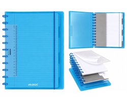 Aurora Adoc Collegeblok - Schrift - Colorlines - A4 - Blauw - Gelijnd - 1 stuk