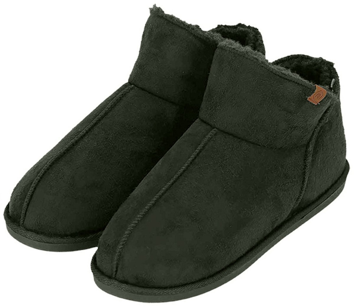 Apollo Pantoffels Dames - Boots Suede - Forest - Maat 41/42 - Sloffen Hoog Model - Harde zool met grip