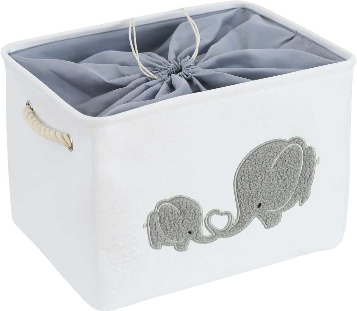 SnelShoppen - Baby Speelgoed Opbergdozen Organizer - Grote Vouwbare Baby Container met Handvatten - Decoratie voor Kinderkamer/ Speelkamer (Olifant)