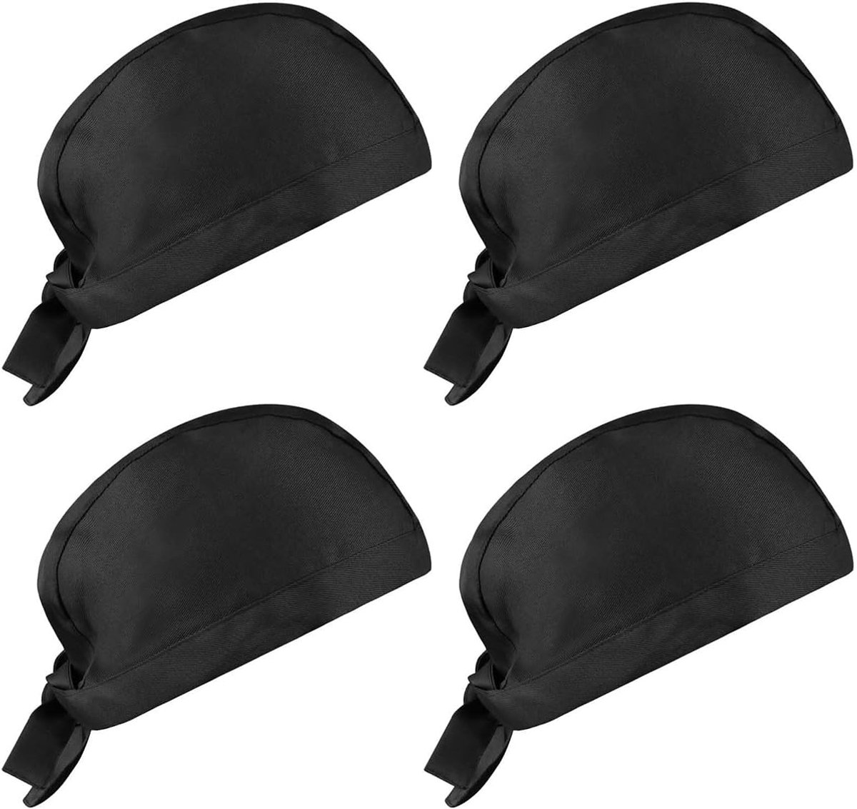 SYLEN 4 stuks chef-koksmuts, verstelbare keukenhoed, keukenbandana's voor mannen, voor volwassenen, bakkers, hotels - ShopVlot