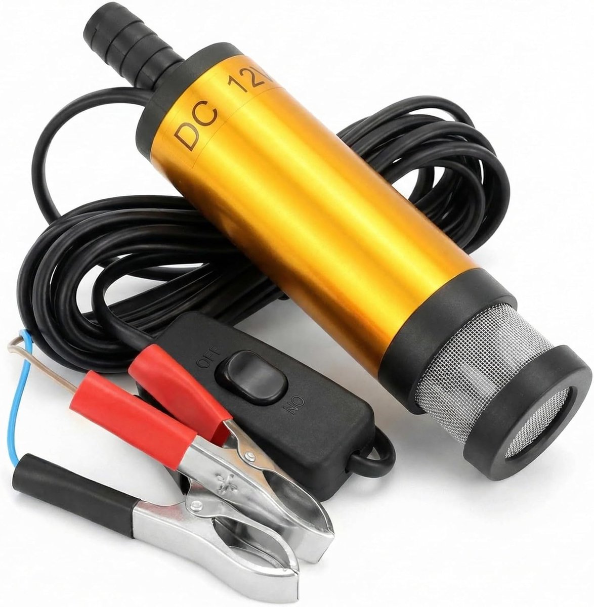 Waterpomp 12V 38MM - RVS - Met clip - Voor diesel en kerosene - ShopVlot
