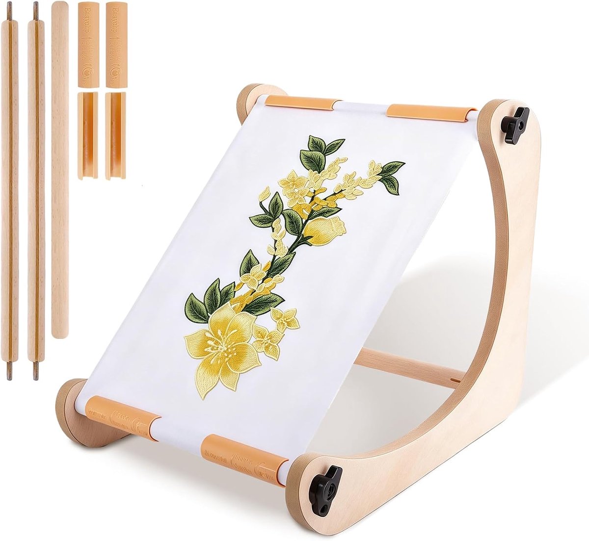 RoseFlower Adjustable Embroidery Table Stand, Cross Stitch Stand, Embroidery Hoop Holder, Rotated Hands Free Cross - ShopVlot