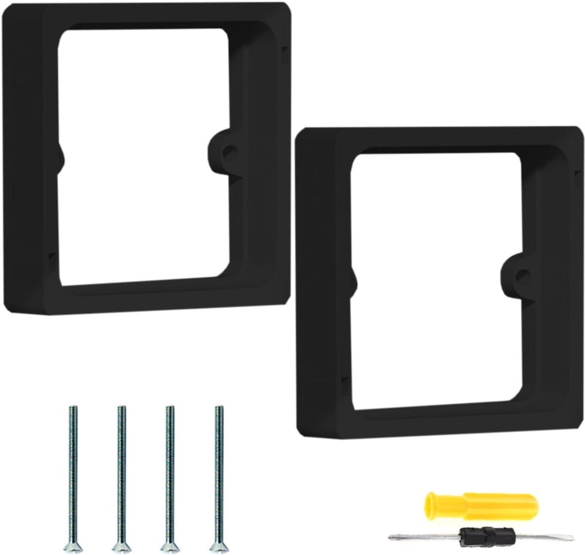 Black 20mm Single Plug Spacer 1 Gear Square Spacer for Black Box, Larger Installation Capacity, Stackable Electrical - ShopVlot