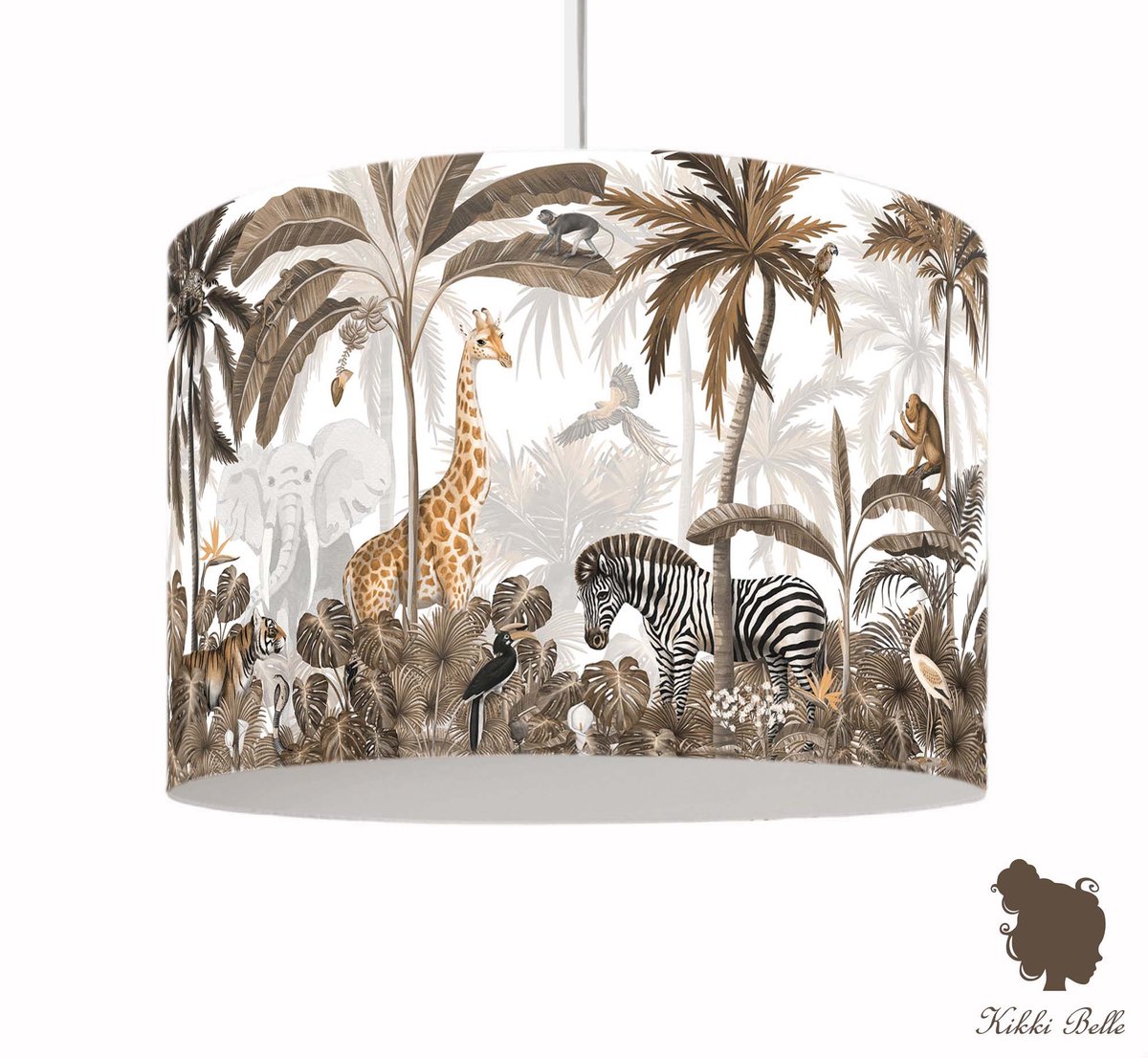 Hanglamp Jungle Jive Sephia-lamp-verlichting-jungle-kinderkamer-incl pendelsnoer-E27