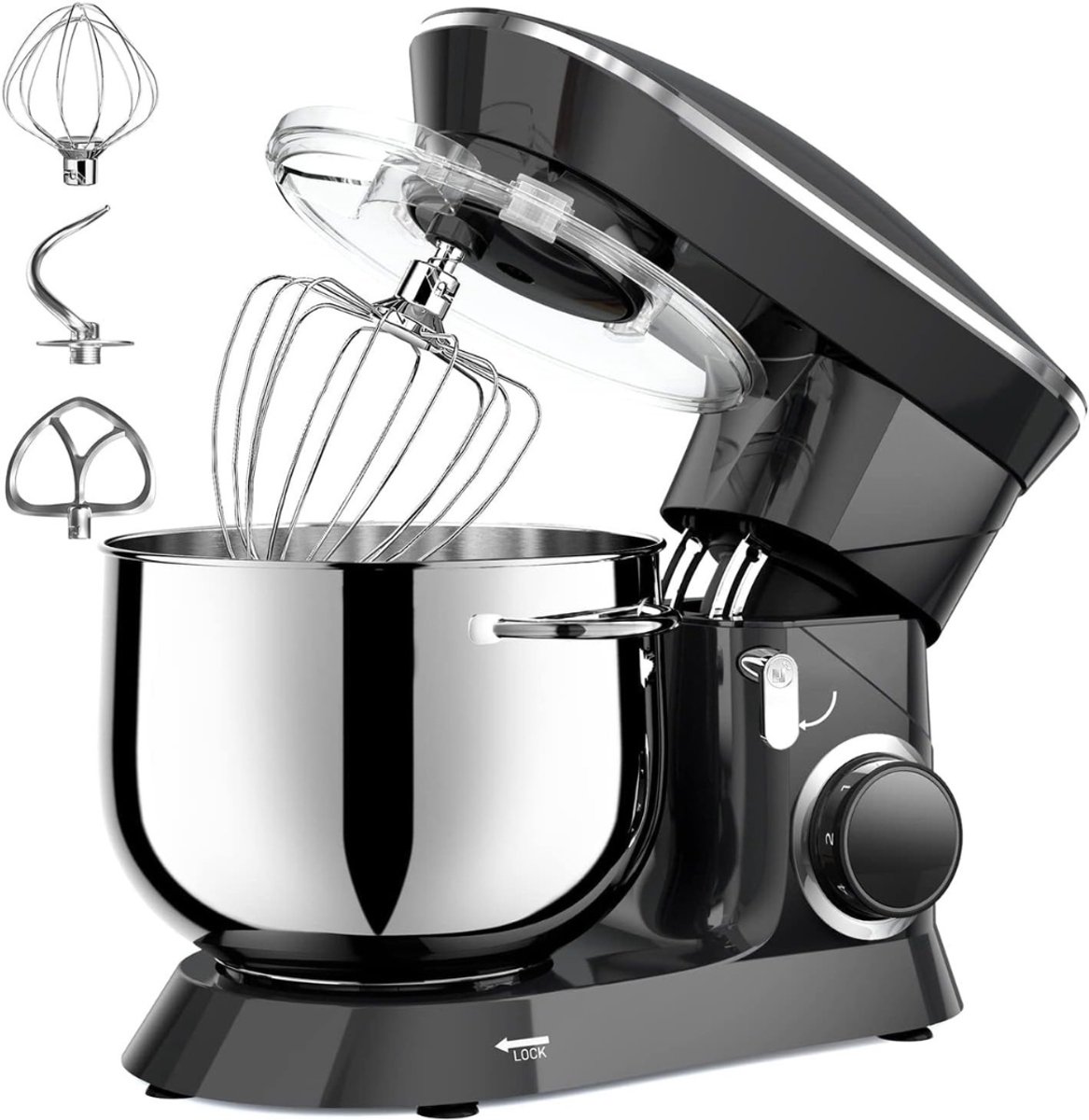 Kavo Deegmachine - Mixer met Kneedhaak - Kneedmachine - Zwart - 42cm x 36cm x 27cm