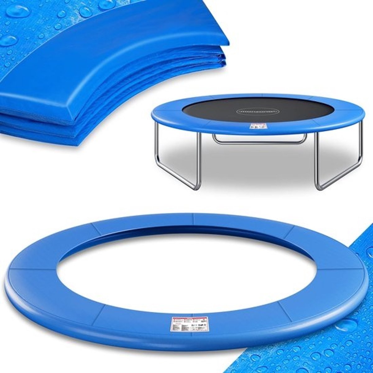 Randafdekking voor trampoline Ø 183-427 cm met 30 cm breedte - UV-bestendig en scheurvast