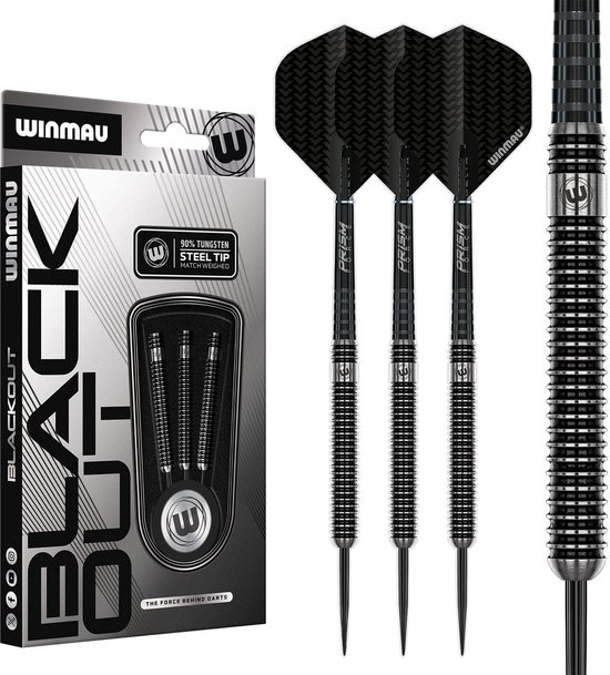 WINMAU - Blackout: Steeltip Tungsten Dartpijlen Professioneel - 28g van Winmau — afbeelding 4