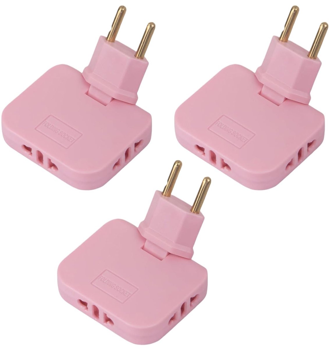 Stekkerdozen – Set van 3 – Ultradun – 3 stopcontacten – 180° draaibare aansluiting – 16A/250V