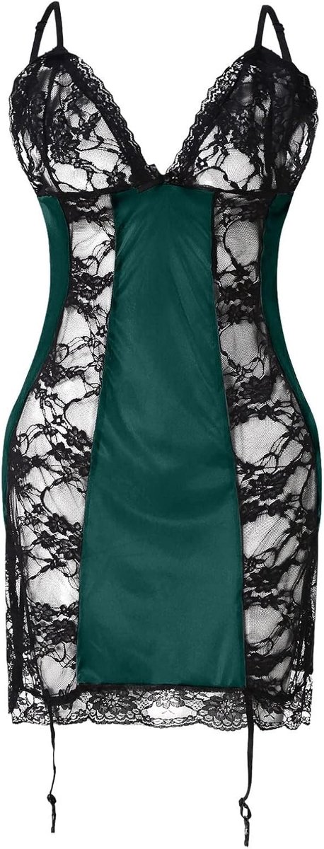Lingerie voor dames, sexy, kant, babydoll, nachtkleding, babydoll, ruches, romantisch, chiffon, licht, zacht, A158