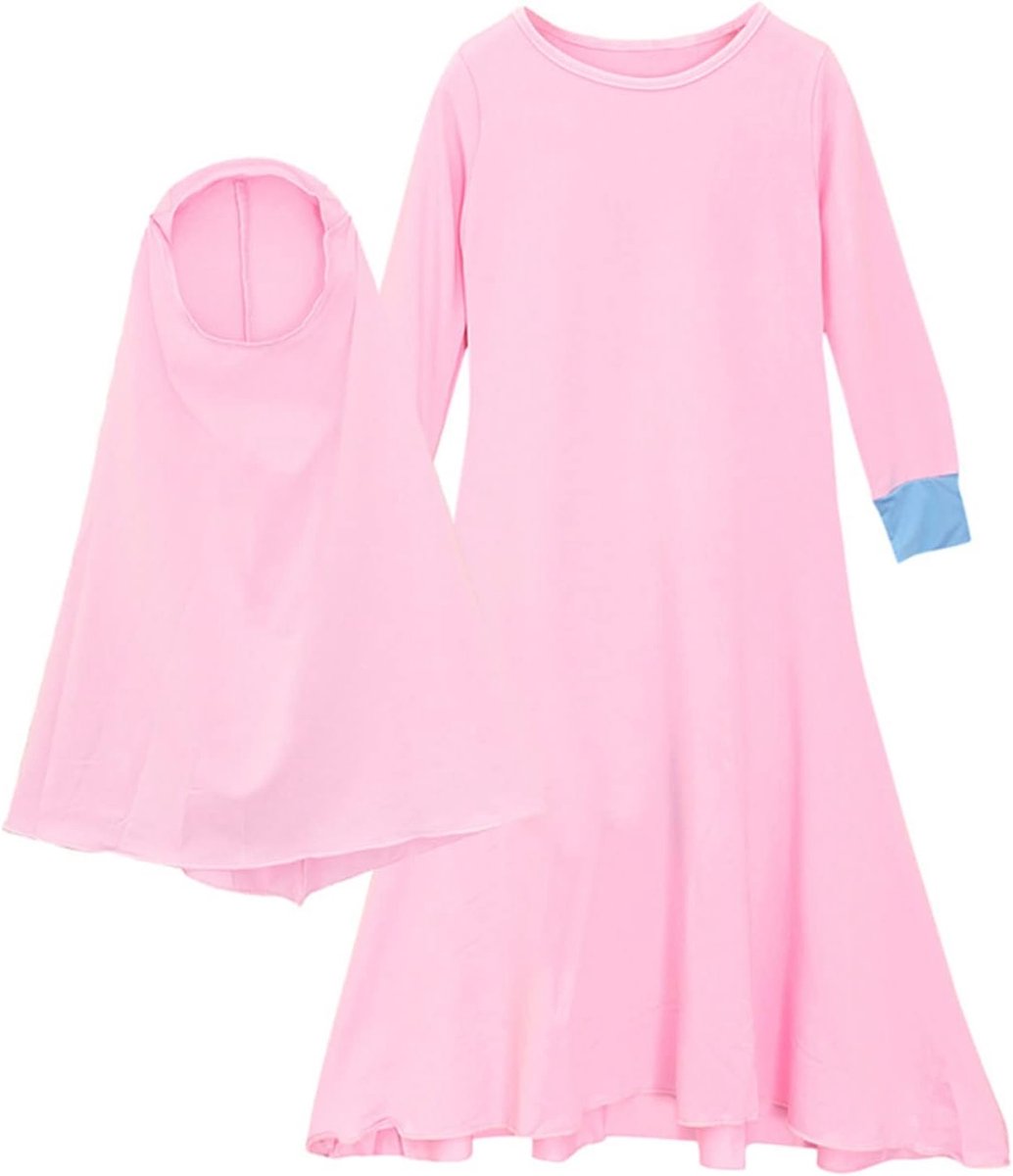 2-delige set voor meisjes, katoen, zomer, T-shirt, shorts, outfit, sport, chic, casual, ademend, modieus, regenboogprint, zacht, basic A174