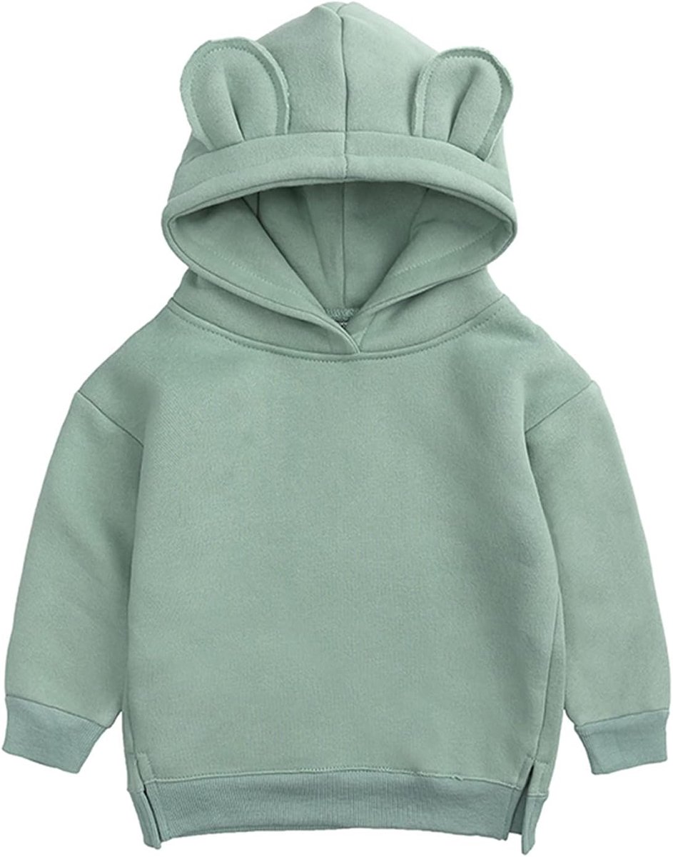 Capuchon meisjes solide baby top schattig kind jongere leeftijd oren sweatshirt kinderen jongens tops