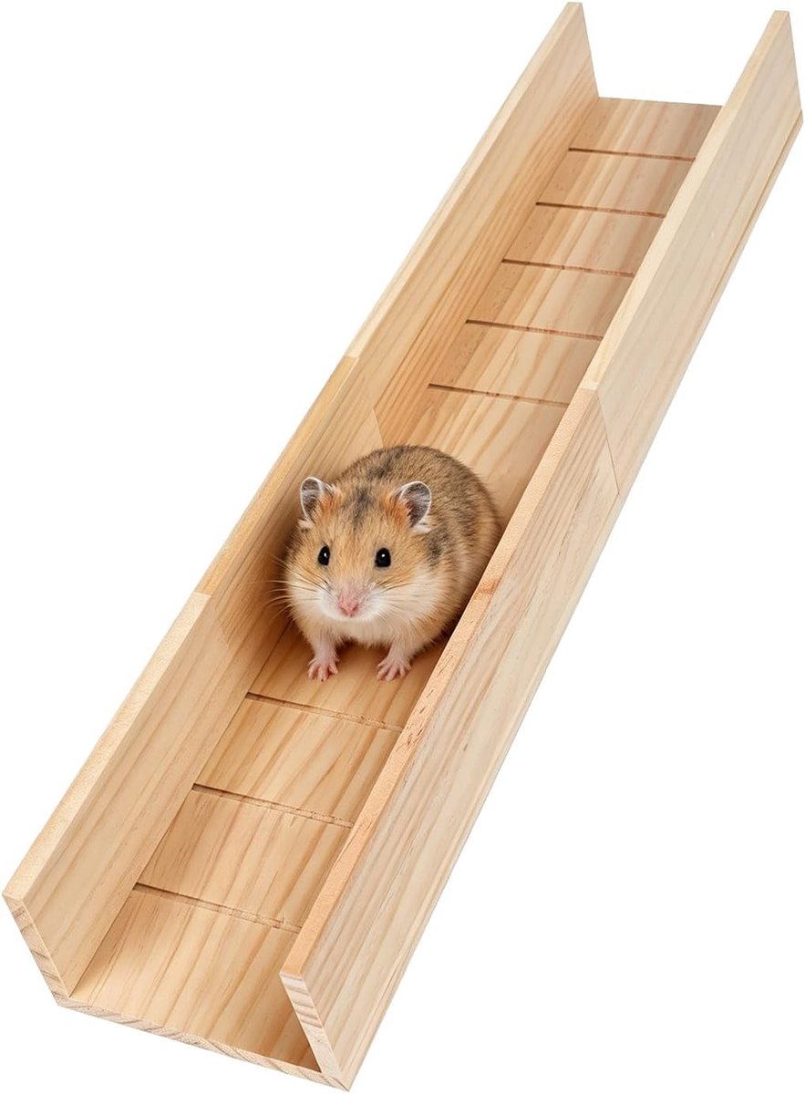 Klimhamp, hamster, ladder van hout, speelgoedladder voor huisdieren, brug, speelgoed, hamster, accessoires voor kleine dieren, hamsters, cavia's, chinchilla's, ratten, eekhoorns, 60/70/80 cm