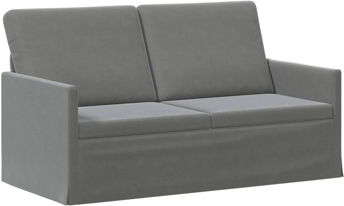 vidaXL 2-zitsbank - Donkergrijs - 150 - x - 81 - x - 82 - cm - fluweel
