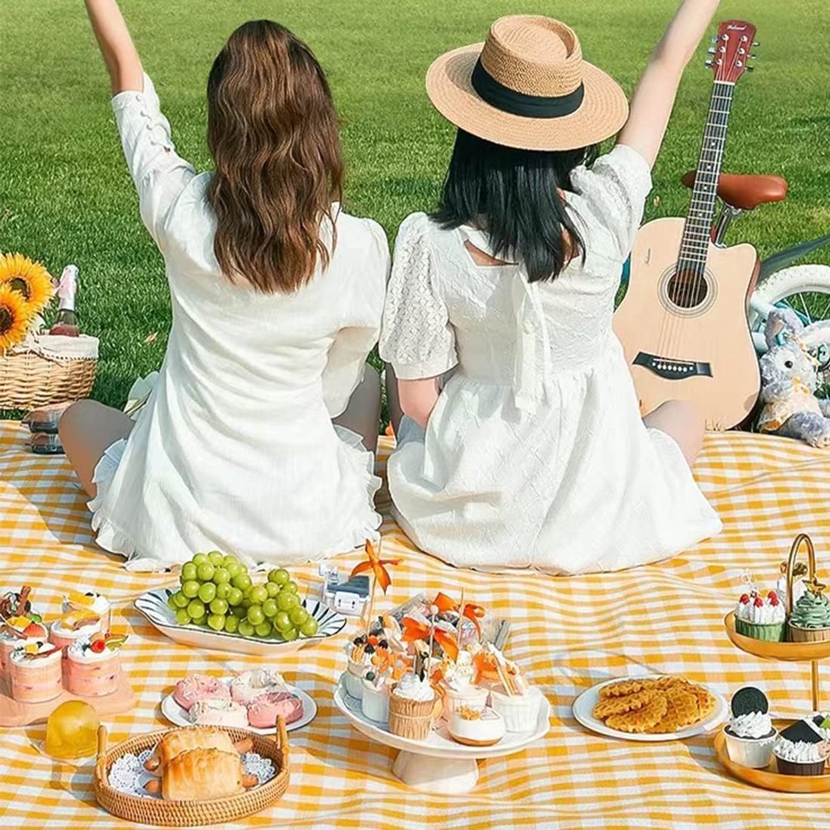 Stranddeken - Picknickdeken voor buiten - Vochtbestendige picknickmat van Oxford-stof - Opvouwbaar en lichtgewicht - Draagbare waterdichte tentmat - 150*100 cm - Bruin — cadeau in Sport & Outdoor - foto 3