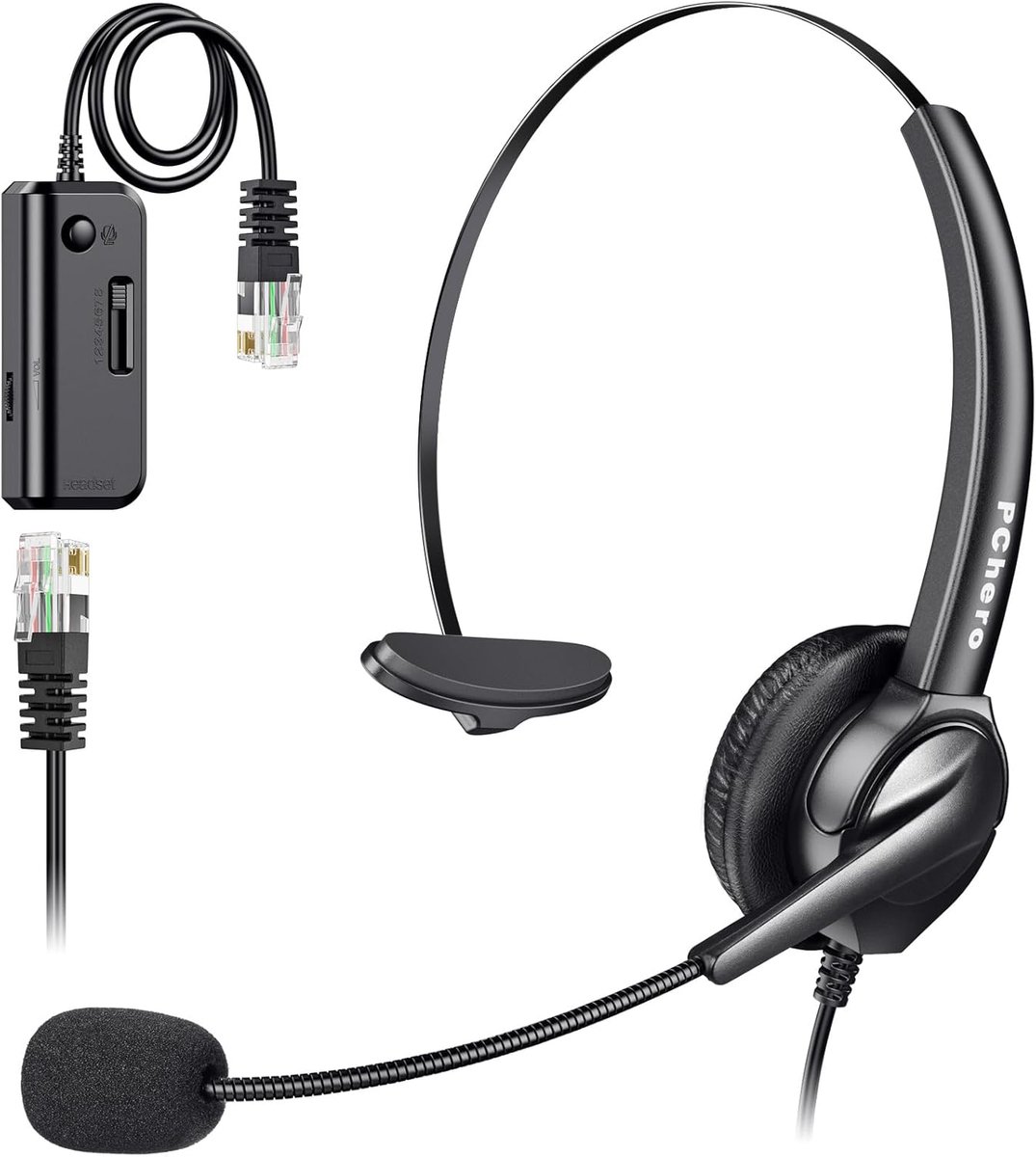 Headset 6ft Mono RJ9 - Geluidsisolatie - Voor Cisco IP telefoons - Ideaal voor call centers - ShopVlot