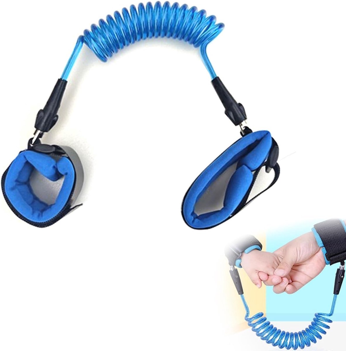 Anti-verlies polsband 2.5m - 360° draaiende elastische draad - veilig voor kinderen - ideaal voor reizen - ShopVlot